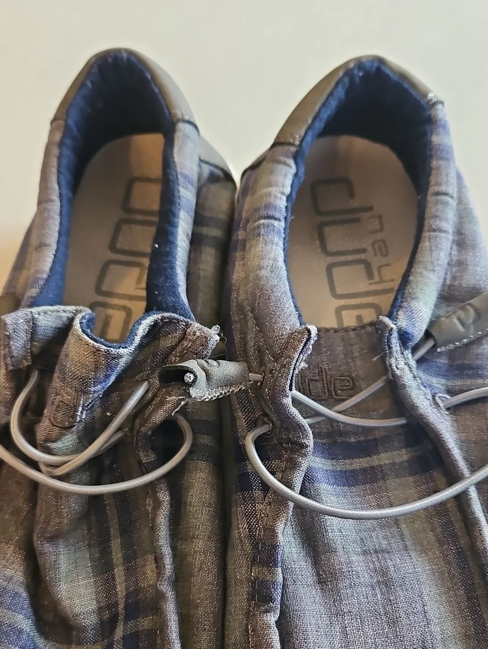 Hey Dude Funk Plaid Blue Grey